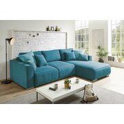 Stylefy Gusto Canapé dangle Turquoise Droite avec