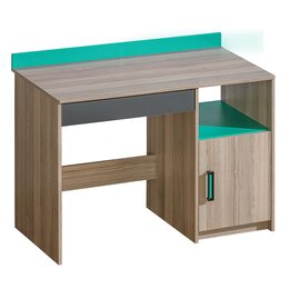 Stylefy Ulrike Table de bureau Frene Anthracite Vert