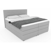 Stylefy Dante Lit boxspring Cuir synthétique MADRYT Champagne à ressorts bonnell 140x200 cm