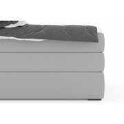 Stylefy Dante Lit boxspring Cuir synthétique MADRYT Blanc à ressorts bonnell 160x200 cm