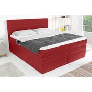 Stylefy Dante Lit boxspring Cuir synthétique MADRYT Rouge à ressorts bonnell 180x200 cm