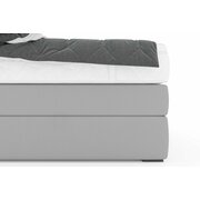 Stylefy Palermo Lit boxspring Cuir synthétique MADRYT Gris 180x200 cm à ressorts bonnell