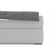 Stylefy Pluto Lit boxspring Cuir synthétique MADRYT Blanc 140x200 cm à ressorts bonnell