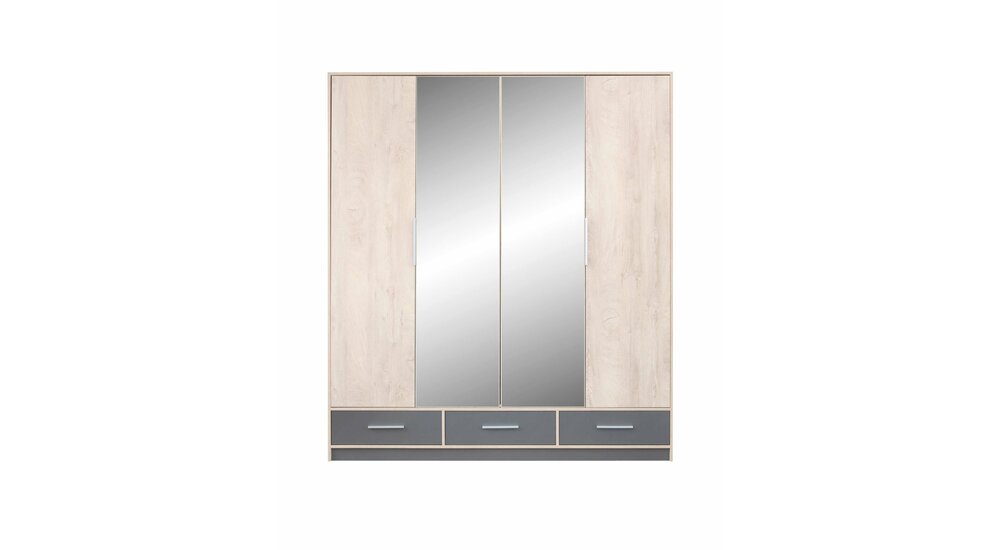 Stylefy Anselm Armoire II Chêne Anthracite