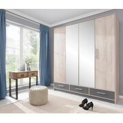 Stylefy Anselm Armoire II Chêne Anthracite