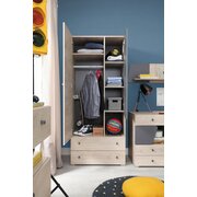Stylefy Japan Armoire-penderie III Chêne Anthracite
