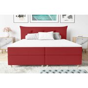 Stylefy Artemis Lit boxspring 140x200 cm Cuir synthétique MADRYT Rouge à ressorts bonnell
