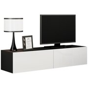 Stylefy VAGO Meuble TV 140 cm Noir Blanc