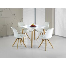 Stylefy Socrates Table salle a manger Blanc 80x80x74