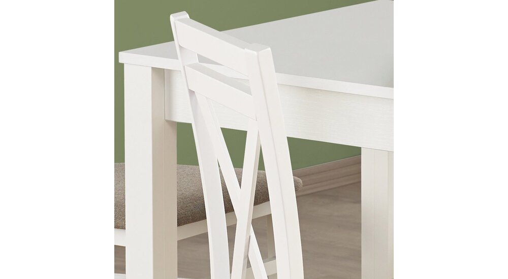 Stylefy Ksawery Table salle a manger Blanc 120x68x76