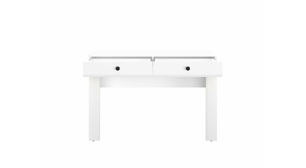 Stylefy Nele Table de bureau Blanc mat