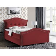 Stylefy Elvis Lit boxspring 120x200 cm Cuir synthétique MADRYT Rouge