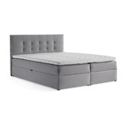 Stylefy Chester Lit boxspring Cuir synthétique MADRYT Gris 160x200 cm