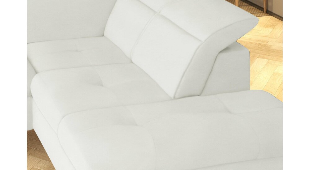 Stylefy Valentino Canapé dangle Cuir synthétique CAYENNE Blanc Droite sans fonction de couchage
