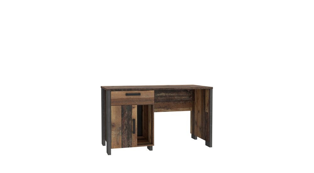 Stylefy Califfo II Table de bureau Aspect bois vieilli Aspect beton