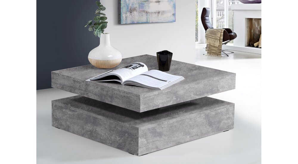 Stylefy Qudri Table basse Aspect beton