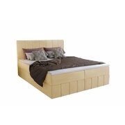 Stylefy Amber Lit boxspring 180x200 cm Cuir synthétique SOFT Crème