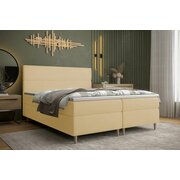 Stylefy Clematis Lit boxspring 180x200 cm Cuir synthétique SOFT Champagne