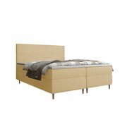 Stylefy Clematis Lit boxspring 180x200 cm Cuir synthétique SOFT Champagne