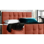 Stylefy Luciano Lit boxspring 120x200 cm Velours MONOLITH Corail