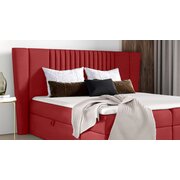 Stylefy Orlando Lit boxspring 120x200 cm Cuir synthétique SOFT Rouge