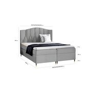 Stylefy Palmira Lit boxspring 180x200 cm Cuir synthétique SOFT Blanc