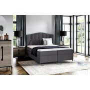 Stylefy Palmira Lit boxspring 160x200 cm Cuir synthétique SOFT Gris