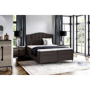 Stylefy Palmira Lit boxspring 140x200 cm Cuir synthétique SOFT Marron