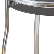 Stylefy Bar-8 Table de bar Verre Acier Noir 42x71 cm