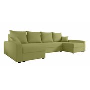 Stylefy Addison Canapé panoramique Cuir synthétique SOFT Vert olive