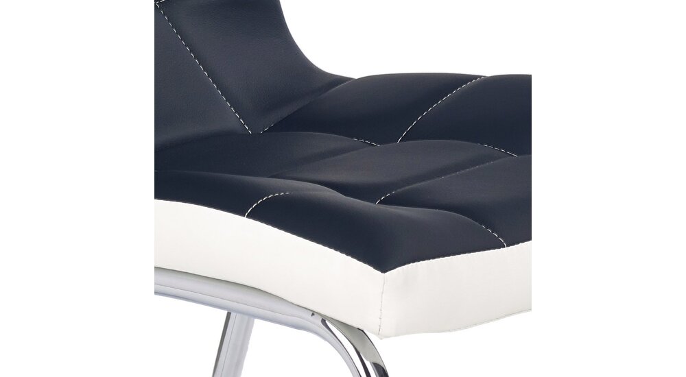 Stylefy K186 Chaise de salle a manger Noire Blanc