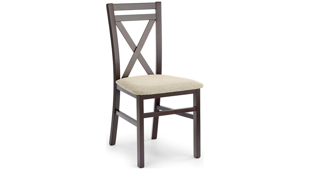 Stylefy Chaise en bois massif Dariusz Noyer 90x45x43