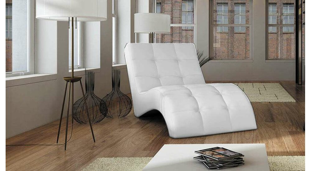 Stylefy LAGUNA Fauteuil relax  68x167x80 cm Blanc