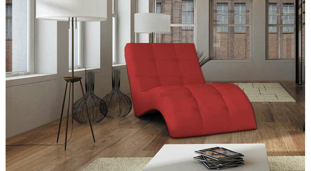 Stylefy LAGUNA Fauteuil relax  68x167x80 cm Rouge