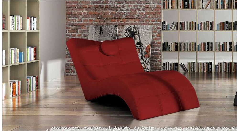 Stylefy Londres Fauteuil relax 68x170x85 cm Rouge