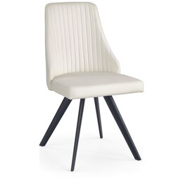 Stylefy K206 Chaise rembourrée 53x48x87 cm Blanc Noir