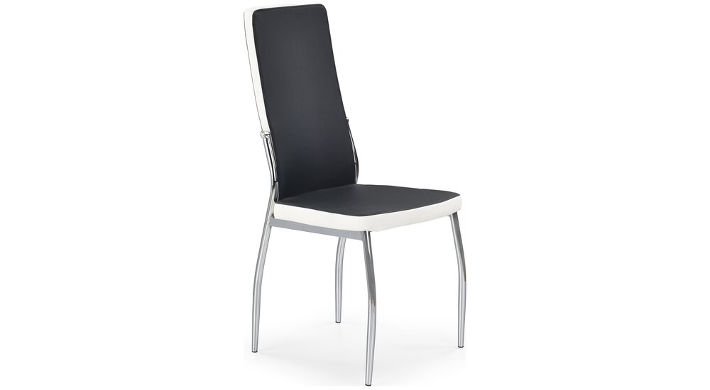 Stylefy K210 Chaise rembourrée Noir Blanc