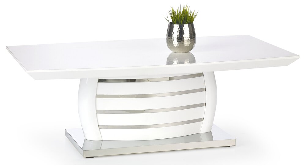 Stylefy Alison Table Basse 42x70x120 cm Blanc Acier