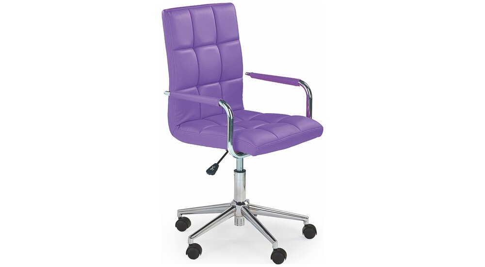 Stylefy Gonzo II Chaise de bureau 98-110x53x46 Violet Chrome
