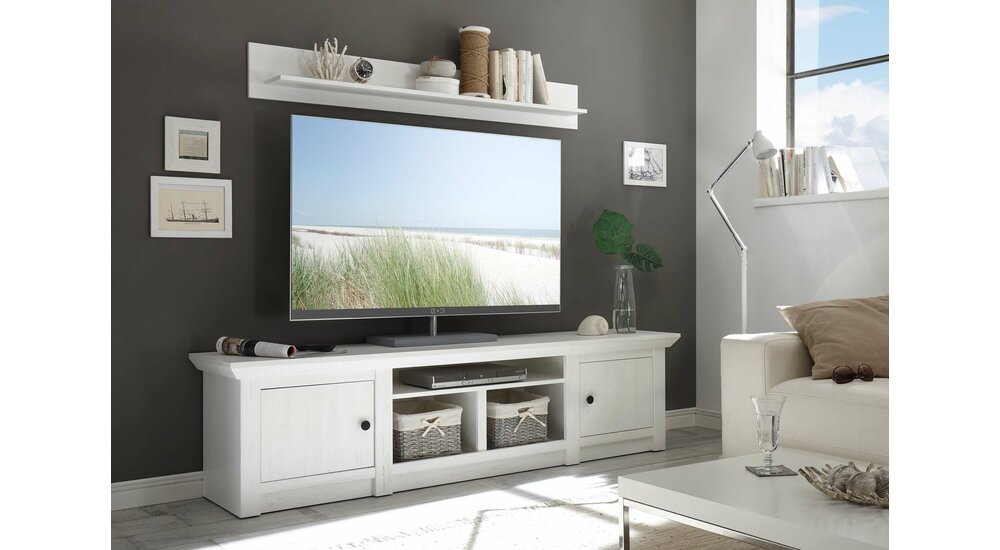 Stylefy Liliann meuble TV Blanc