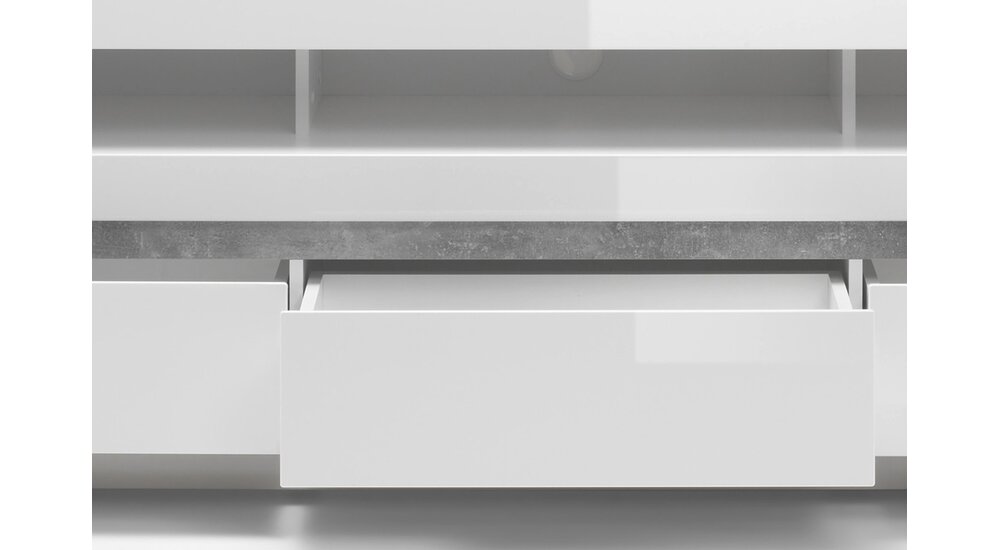 Stylefy Edelstein meuble TV Blanc mat | Blanc brillant