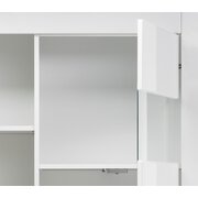 Stylefy Edelstein Wohnwand Weiß Matt | Weiß Hochglanz