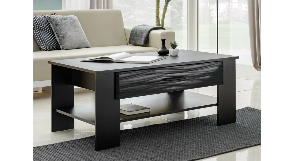 Stylefy Werse Table Basse Noir Mat | Graphite