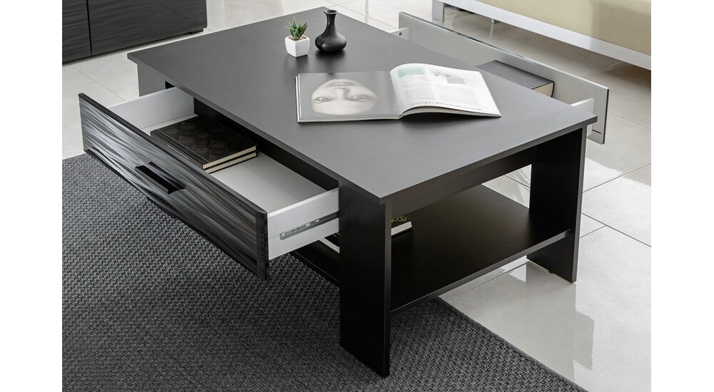 Stylefy Werse Table Basse Noir Mat | Graphite