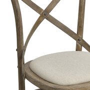 Stylefy Limena Chaise en bois Beige Caoutchouc