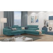 Stylefy Diogo Canapé dangle Turquoise Velours