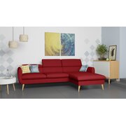 Stylefy Nuno Canapé dangle Rouge Cuir synthétique
