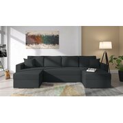 Stylefy Savio Canape panoramique Anthracite Cuir synthetique MADRYT