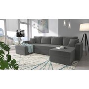 Stylefy Rubicon Canape panoramique Gris Velours