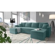 Stylefy Rubicon Canape panoramique Turquoise Velours